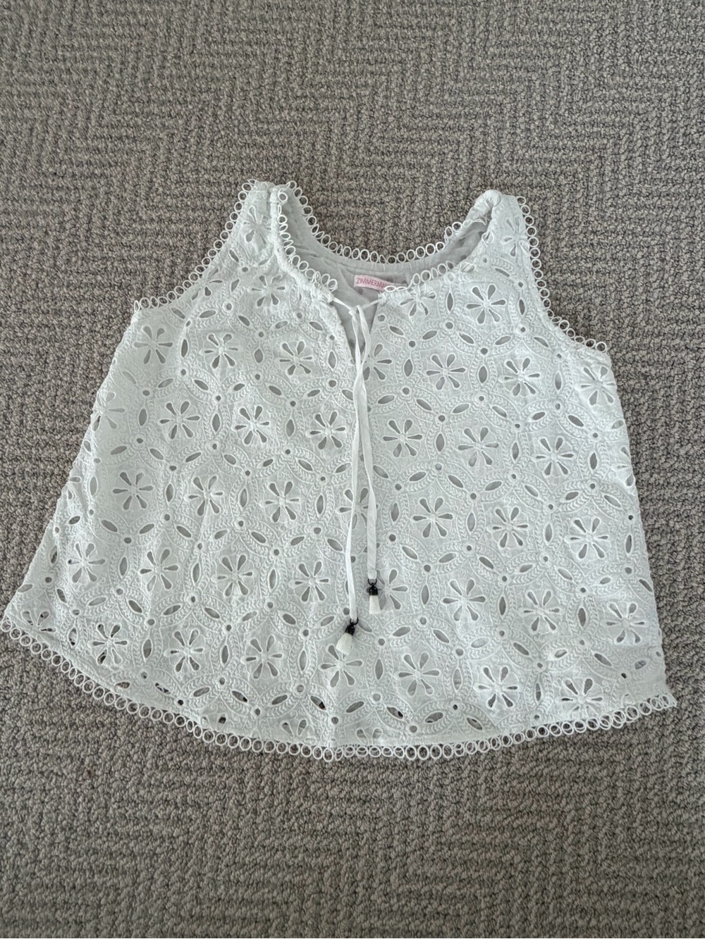 Zimmermann Kids Eyelet sleeveless top